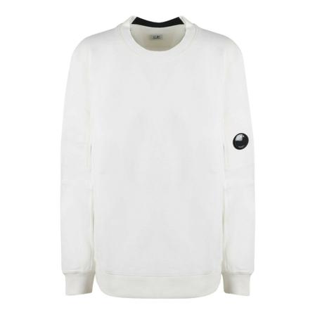 C.p. Company Diagonal Raised Fleece Sweatshirt Hvid, Herre Sweatshirts
