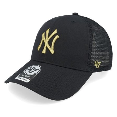47 Brand - MLB Svart trucker Keps - New York Yankees MLB Metallic 47 Mvp Black Trucker @ Hatstore