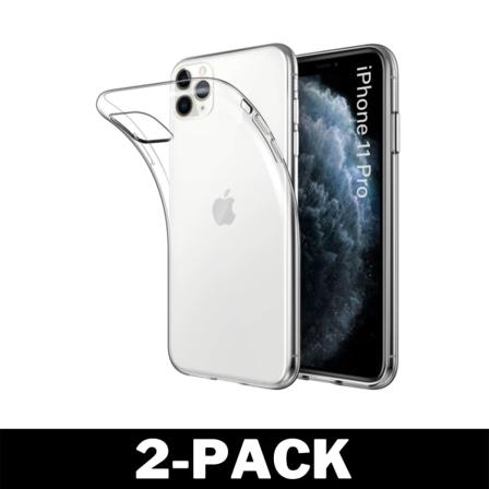 Genomskinligt Skal iPhone 11 Pro Transparent TPU 2-Pack
