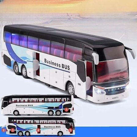 1/32 Setra Luksusbuss Lekebil Diecast Miniatyrmodell Trekk Tilbake Lyd & Lys Pedagogisk Samling Gave Til Gutt Barn