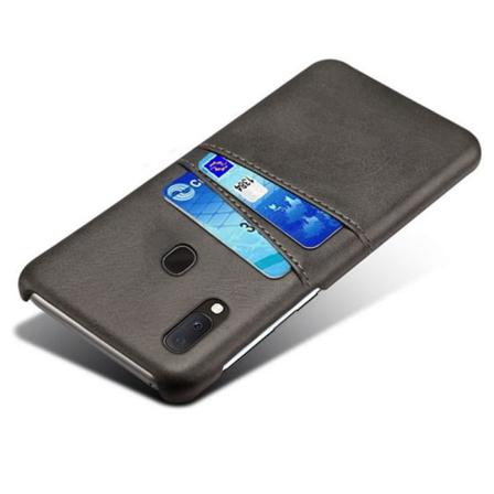 Samsung A20e Stötdämpande Korthållare Retro V2 Svart