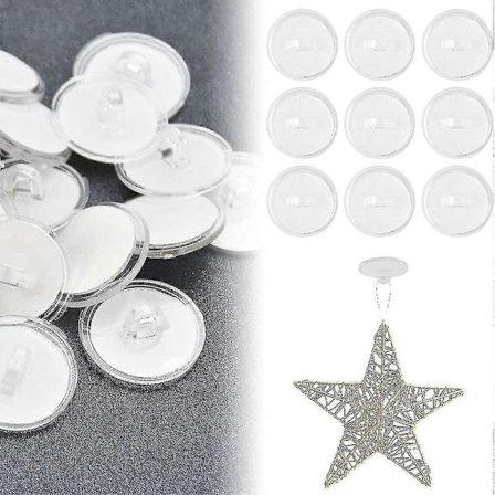 50 stk Tak Krok Selvklebende Krok 20mm Plastkrok Uten Boring Krok Tak Fiksering Selvklebende Veggkrok Tak Opphengningskrok Shibaod