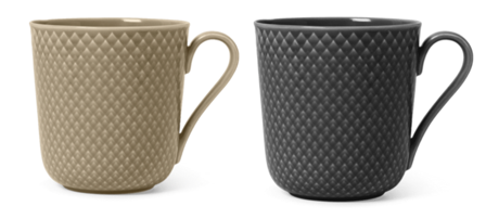 Lyngby Rhombe-Earth Kopper clay+slate 2pk