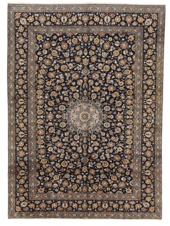 Keshan Fine Rug Oriental Brown/Black Large (Wool, Persia)