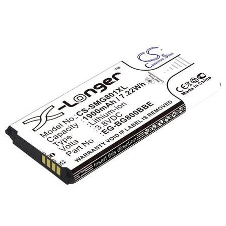Batteri till SmartPhone, Mobil för Samsung Galaxy S5 Mini, SM-G800F, SM-G800Y m.fl.