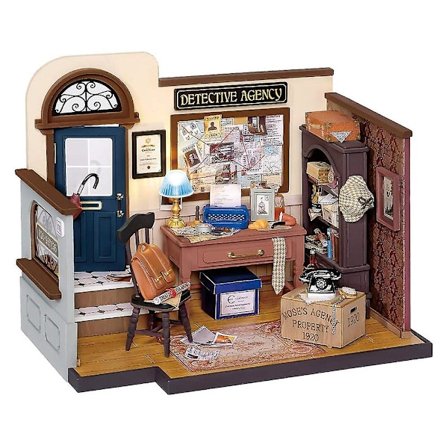 Robotime Rolife trædukkehus DIY Mystic Archives serie STEM legetøj miniature dukkehus til piger til gaver til dropshipping(Dg157)