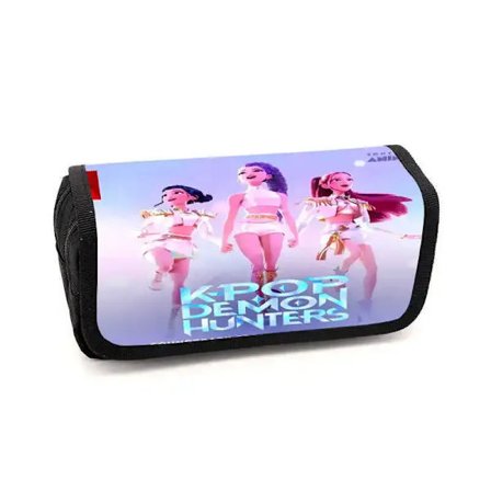 KPop Demon Hunters Penalhus Anime Perifer Oxford Stof Penalhus Skolematerialer Bærbare Slidstærke Opbevaringsposer