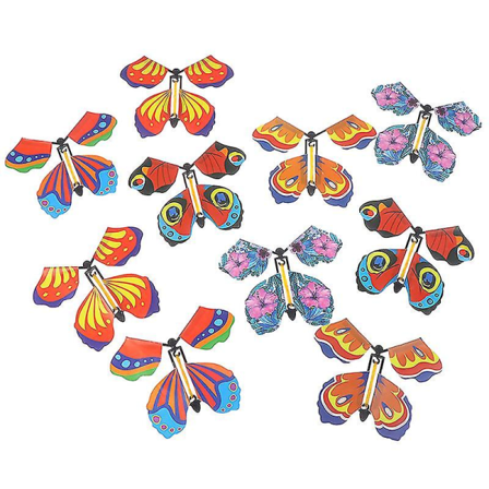 10 stk Magic Butterfly Flying Sommerfugl Med Kort Legetøj Med Tomme Hænder