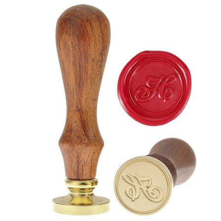 Vahasinettileimasin Vintage Retro Messinkipää Puinen Kahva Aakkoskirjain Klassinen Vahasinettileimasin