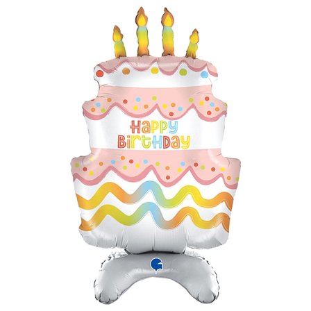 Födelsedagstårta Folieballong Stående