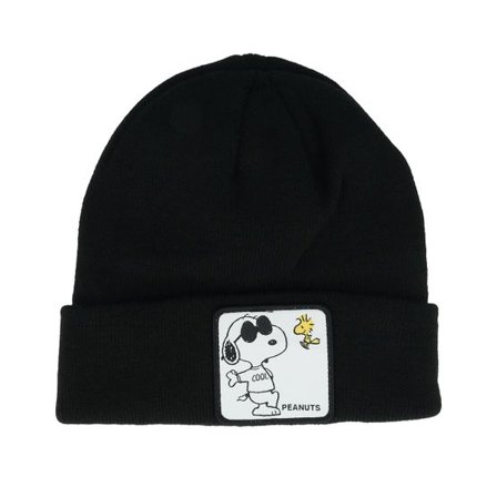 Capslab - Svart cuff Beanie - Beanie Peanuts X Black Cuff @ Hatstore