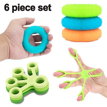 Håndgreb styrketræner & fingertræner sæt til slidgigt, klatring, guitar grøn