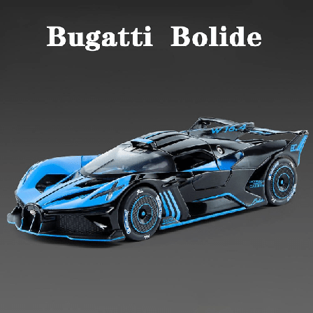 1:24 Bugatti Bolide Superbil Diecast Legering Luksusbil Modell Lyd Og Lys Tilbake Trekk Bil For Barn Leker Samling Gave
