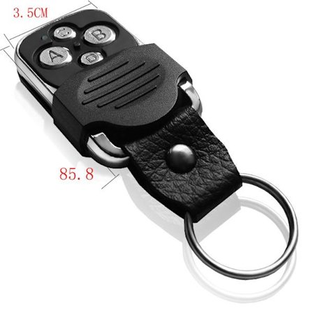 Universal Copy Gate Fjernkontroll 433 MHz 4 Opptakbare Kilder LUXUOR Rekkevidde, Faux Lær Lanyard (1 fjernkontroller)