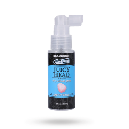 Juicy Head - Dry Mouth Spray - Cotton Candy 59 ml- Vuxen.se - Smaksatt & ätbart - Massageoljor, ätbar body paint, bj blast, bj spray