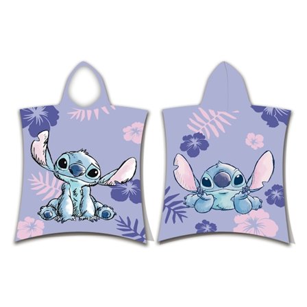 Disney Lilo och Stitch lila strandhandduk poncho 50x115 cm
