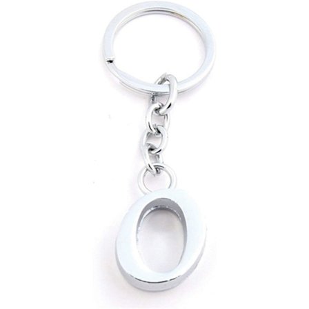 Bokstav Enkel Alfabet Berlock Nyckelring, Nyckelring, Väskberlock (O)