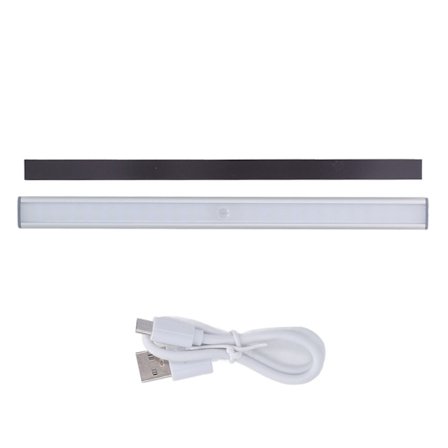 Genopladelig LED-lysstrimmel med bevægelsessensor, 72 LED'er, magnetisk sugekop, natinduktion