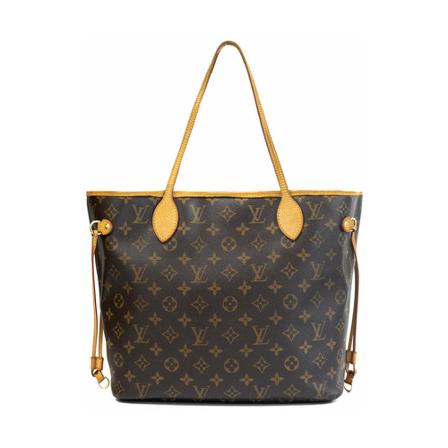 Louis Vuitton Vintage, Pre-owned Neverfull MM Monogram Bag Bruin, Dames, Maat:ONE Size,Canvas