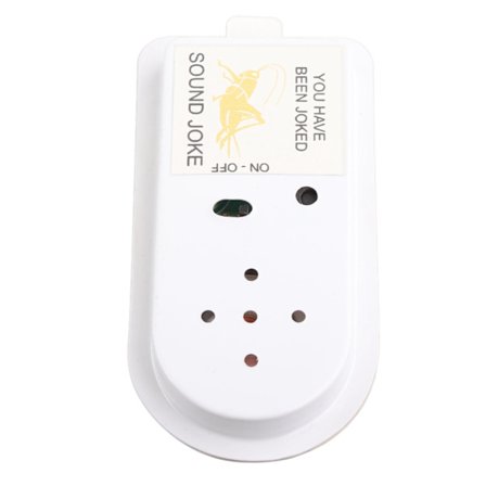 Crickets Sound Toy Auto Turn Off Back Adhesive Sticker Annoying Noise Maker Prank Toy White