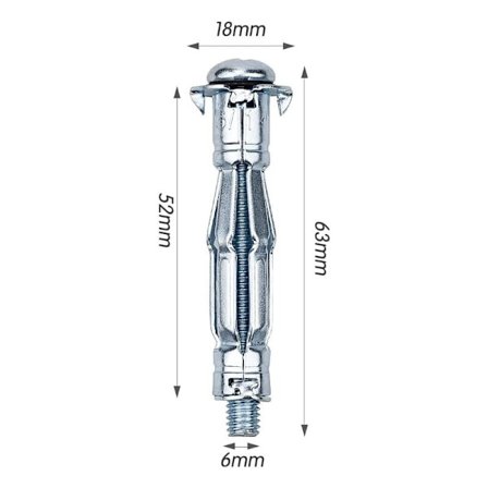 20 stk M6X50MM hule kroppsmetallankre ekspansjonsmetallanker E