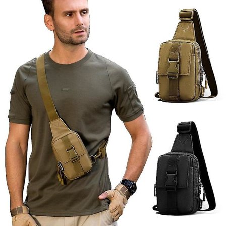 Taktisk brystveske Militær tursekk Edc Sports Bag Skuldersekk Crossbody Pack Assault Pouch For Fotturer Sykling Campinga