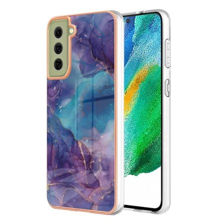 Marble Samsung Galaxy S21 FE Suojakotelo - Violetti