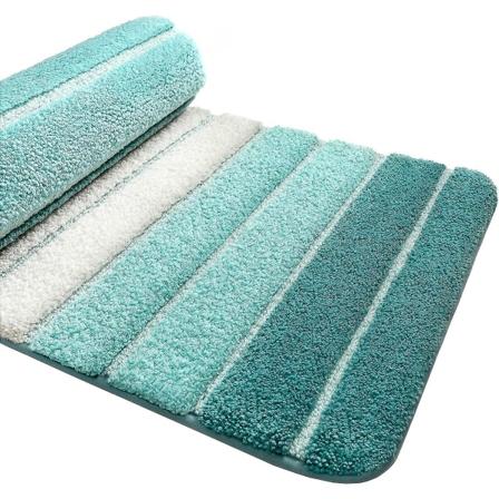 Badematte 40x60 cm Sklisikker Badmatte Superabsorberende Vann, Maskinvaskbar, Mikrofiber Absorberende Badgulvmatte,turkis