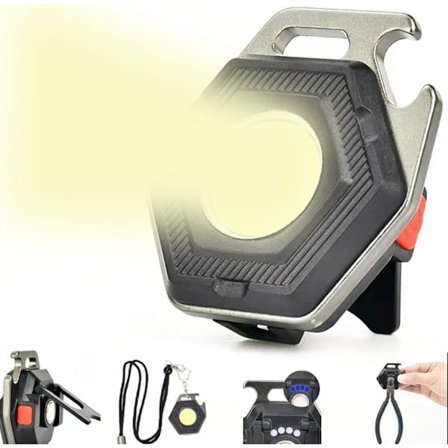 Mini-LED-ficklampa med flasköppnare och magnetisk bas 500 mAh Super Bright Portable för reparationer, nödsituationer