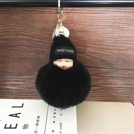 Sovende babydukke nøglering L
