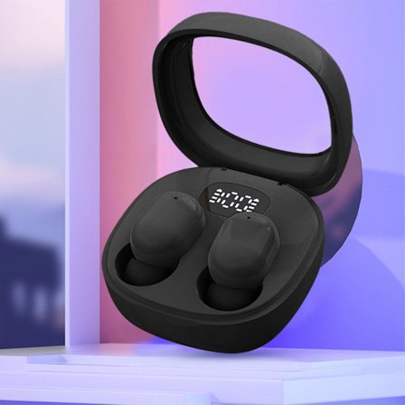 Trådlösa Bluetooth-hörlurar, In Ear-hörlurar, Mini osynliga, Ultra små, Ultra lång räckvidd, Brusreducerande hörlurar(Svart)