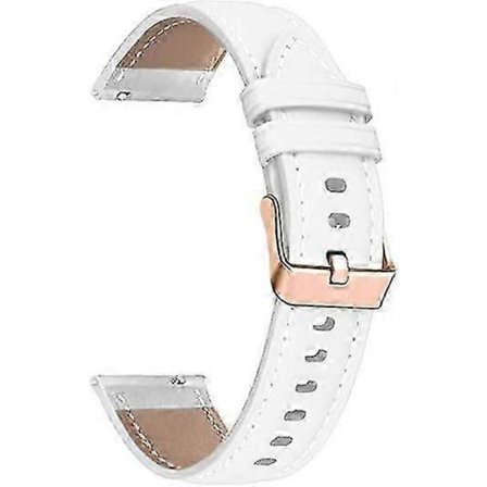 20 mm hvid læderrem til Garmin Vivomove Luxe Trend (Fww)