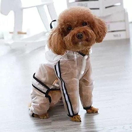 Hundponcho med huva, hundregnrock med huva, hundregnrock med huva, vattentäta regnrockar för hundar jacka, hundregnrock