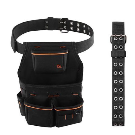 Työkaluvyö-Duoku-14 Taskua-Säädettävä 83:sta 127 cm:iin-Iso irrotettava ja säädettävä laukku