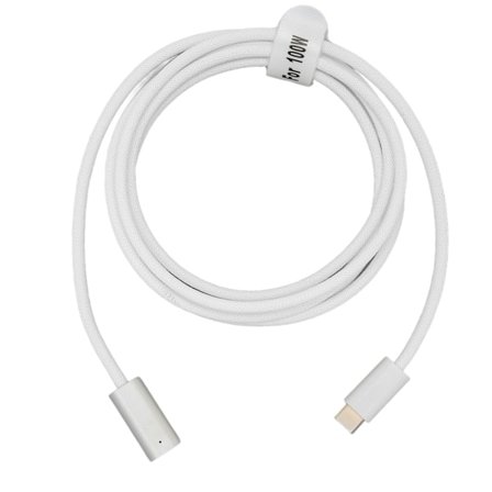 Typ C till Magsafe-kabel 1,7 m vävtråd Typ C till Magsafe 1/2 adapter PD 100W laddningskabel för OS bärbar dator Typ C till Magsafe 1 L-huvud