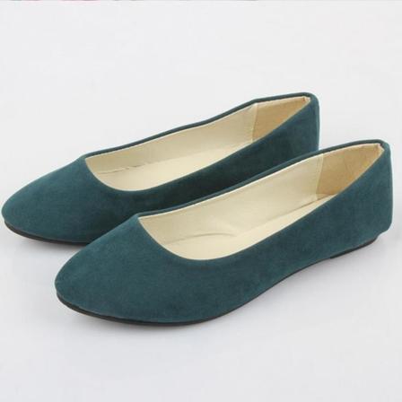 Naisten Pumput Litteät Kiinteät Slip On Loafers Mokkakengät Dark Green 41-42