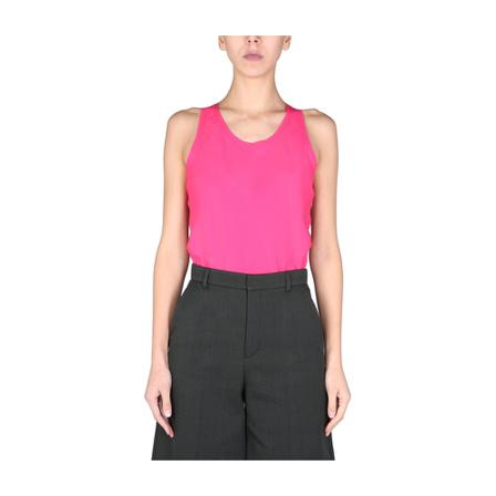 Anna Molinari Top With Round Neckline Pink, Dame