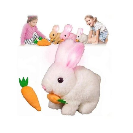 Bunby - Min realistiske kaninleke, Realistisk kaninleke for barn - Xin gulrot gul