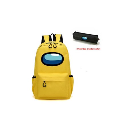 Among Us Game Rygsæk Drenge Piger Skoletaske GUL-1