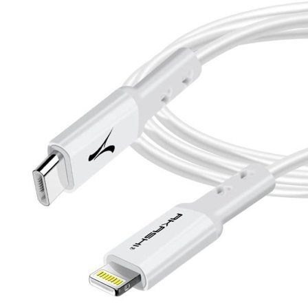 USB-C till Lightning laddkabel - AKASHI - 3m - Snabbladdning 3A - Synkronisering - Vit