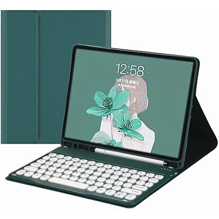 Galaxy Tab S6 Lite 10,4" tastaturdeksel 2020-modell Sm-p610 Sm-p615 magnetisk avtakbar Bt-tastatur ultratynn slank runde taster smart trådløst 