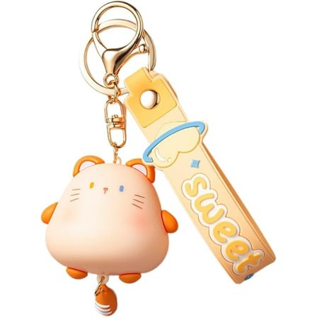 Søt Katt Nøkkelring, Kattunge Smykke Nøkkelring, Kawaii Nøkkelkjede, Sjarmerende Tilbehør Veske Dekor Katt Elsker Nøkkelring