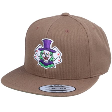 Iconic - Bruin snapback Cap - Not So Serious Joker Logo Brown Snapback @ Hatstore