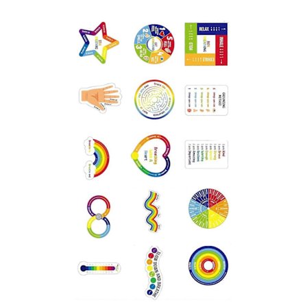 15 stk. sensoriske tema klistermærker Stress Relief klistermærke Æstetisk klistermærke Kompatibel med vandflaske Laptop Journal Telefoncover