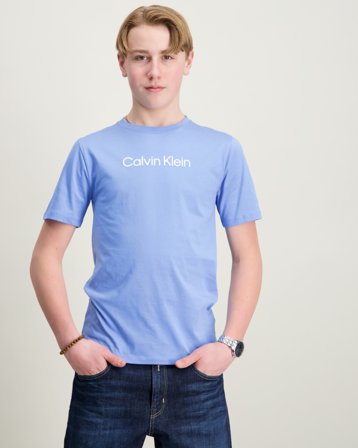 Calvin Klein INST. LOGO SS T-SHIRT Blå T-shirts Kille - Kids Brand Store