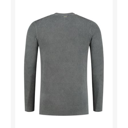 PureWhite, Purewhite Jaquard Crewneck With Triangle Badge Antra Grijs, Heren, Maat:XL