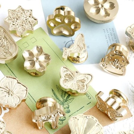 Creative Kawayi Sewing Machine Butterfly Wax Seal StampFire Lacquer Seal Head Wedding Greeting Card Wax Seal