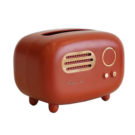 Papirboksbetræk, Retro Radio Papirbokse, Kunst Papirboks, Multifunktionel Ansigtspapirboks Grøn