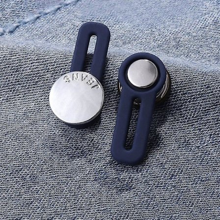 10 stk Bukseknappforlenger Bukse Linning Forlenger Justerbar Midjeforlenger Elastisk Metallknapp