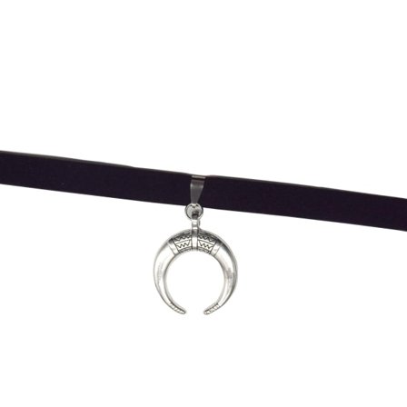 Sametti Punk Choker Kaulakoru Goth Velvet Choker Kaulakoru Kuun Korvakorut Party Club Sexy Gothic Femme Korut